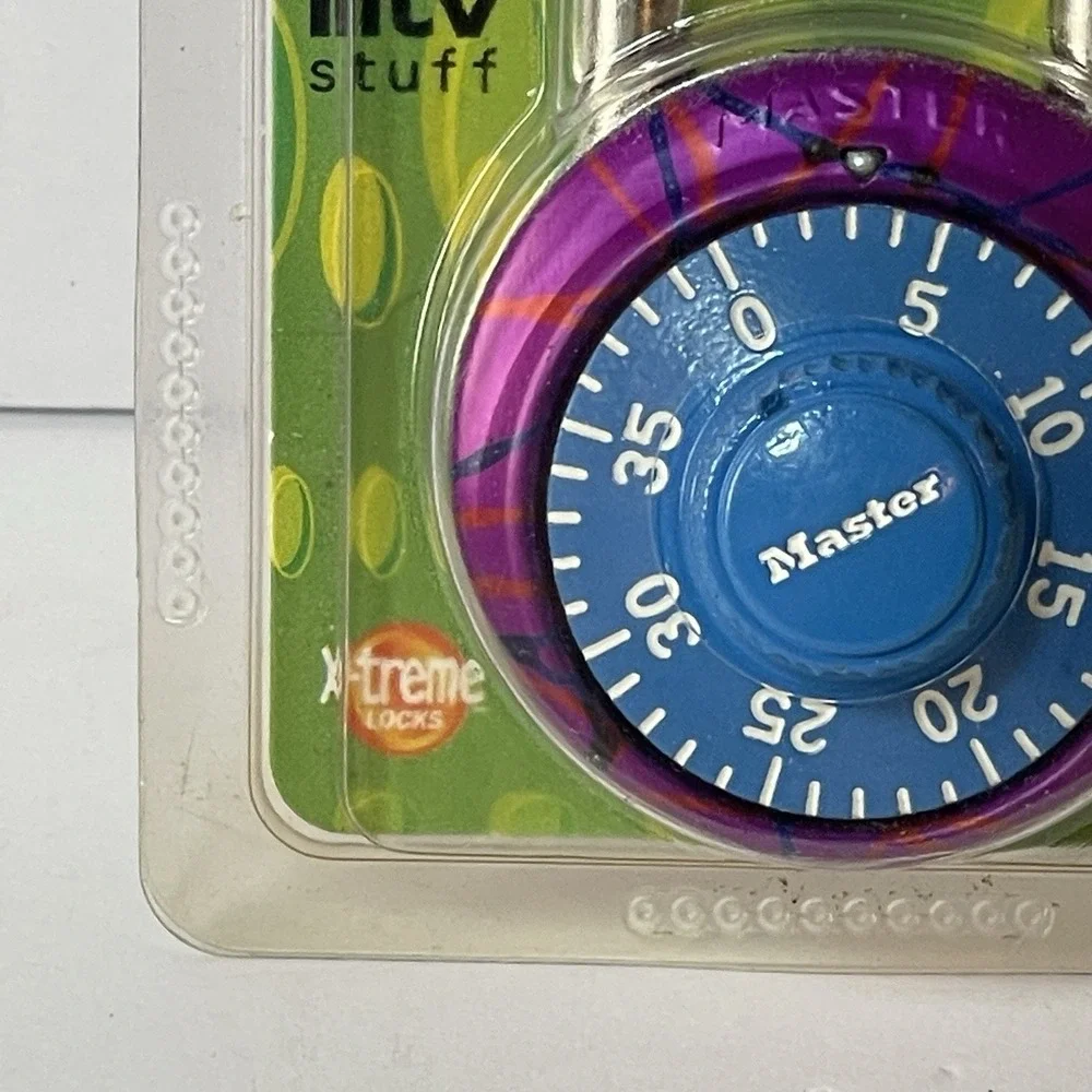 MTV Studio Combination Master Lock Limited Release 1575DCM Vintage 2001 NOS Purp